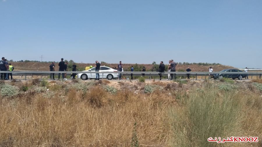 انقلاب صهريج وقود على طريق 6 بالجنوب